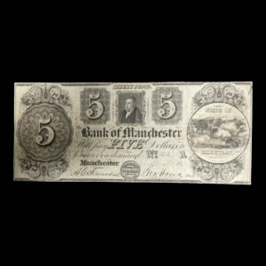 5 Dollars 1837 USA "Bank of Manchester"