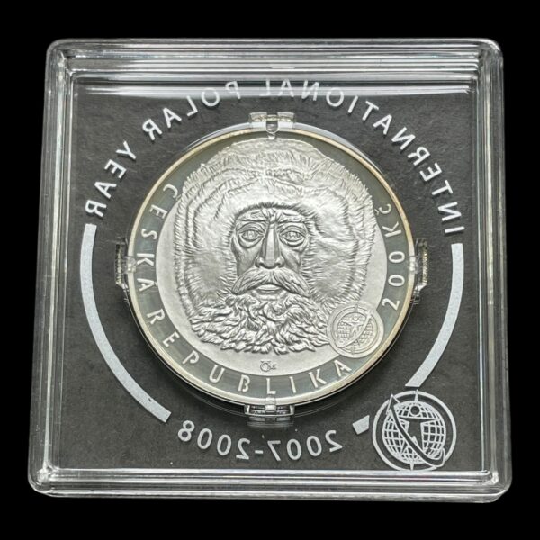 Tjekkiet 200 Korun 2009 . Polarår År 2007-2008 (Internationalt Polarår) Sølv .900 Vægt 13 g