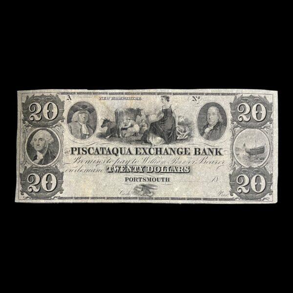 USA 20 Dollars "Piscataqua Exchange Bank" Remainder