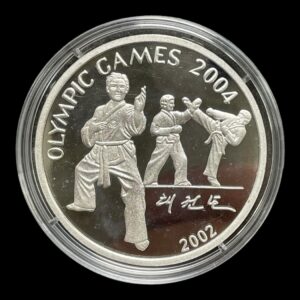 NordKorea 7 Won 2002 (OL 2004) Sølv (.999) Vægt 20 gram