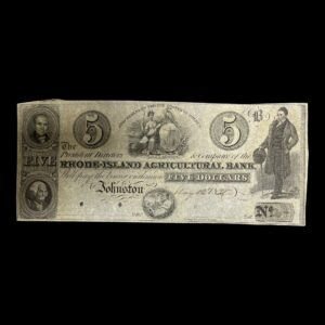 5 Dollars USA "Rhode Island Argicultural Bank" Remainder