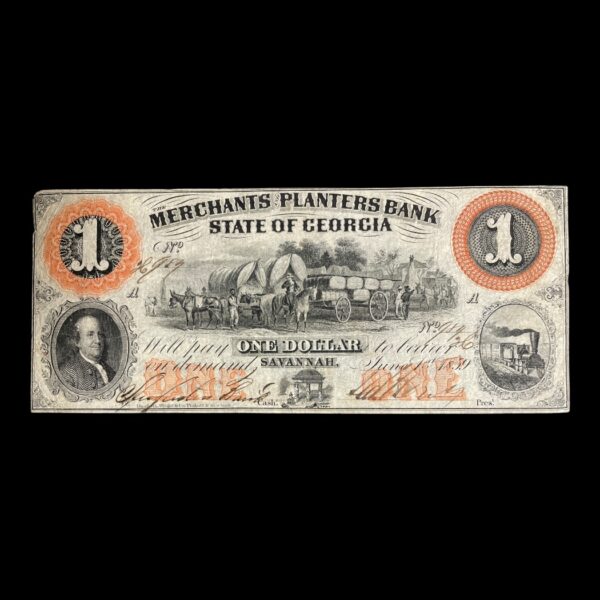 USA 1 Dollar "Merchants and Planters Bank" Georgia.