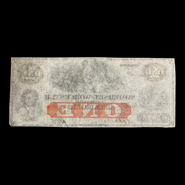 USA 1 Dollar 1862 "The Somerset & Worcester Savings Bank"