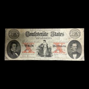 10 Dollars 1861 Confederate States Pick: 25