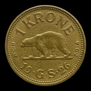 1 kr 1926 Grønland (variant "hul i hjertet")