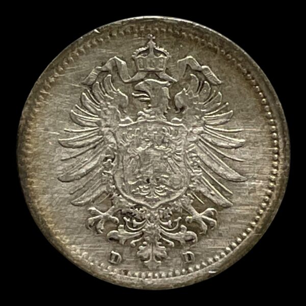 Tyske Rige 20 Pf. 1875 D