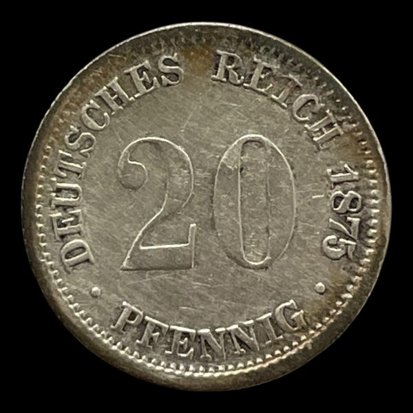 Tyske Rige 20 Pf. 1875 D