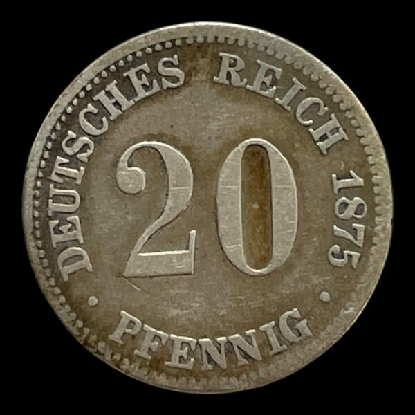 Tyske Rige 20 Pf. 1875 J