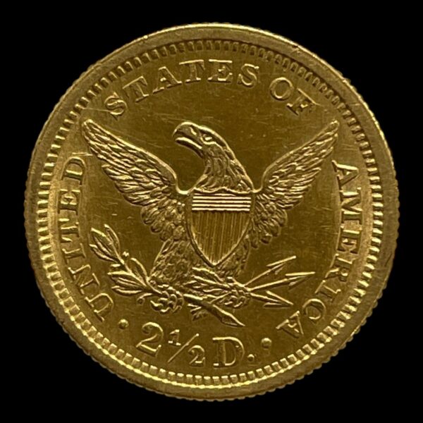 2,5 Dollars 1861 Guld USA Type Standard cirkulationsmønter Sammensætning guld (.900) (.100 kobber) Vægt 4,18 g