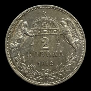 2 Korona 1912 Ungarn Kong Frans Joseph I (Franz Joseph I) (1848-1916) Type Standard cirkulationsmønter Sølv (.835) Vægt 10 gram