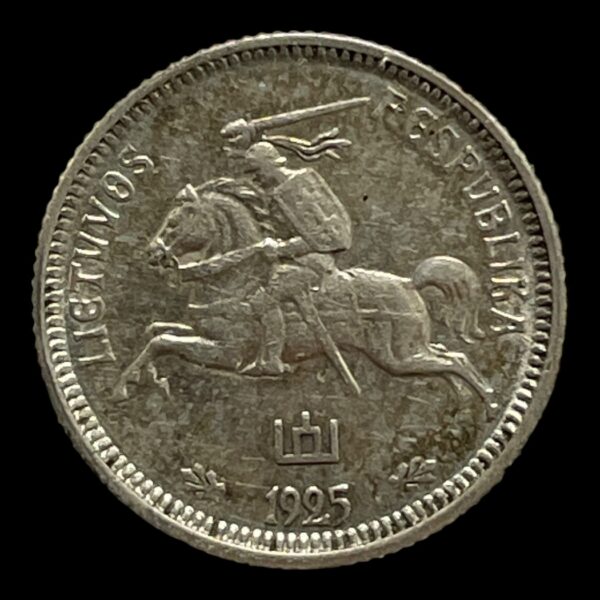 1 Litas 1925 litauen Standard cirkulationsmønter Sølv (.500) Vægt 2,7 Gram