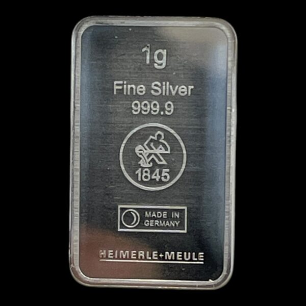 1 Grams Sølvbarre - Heimerle + Meule