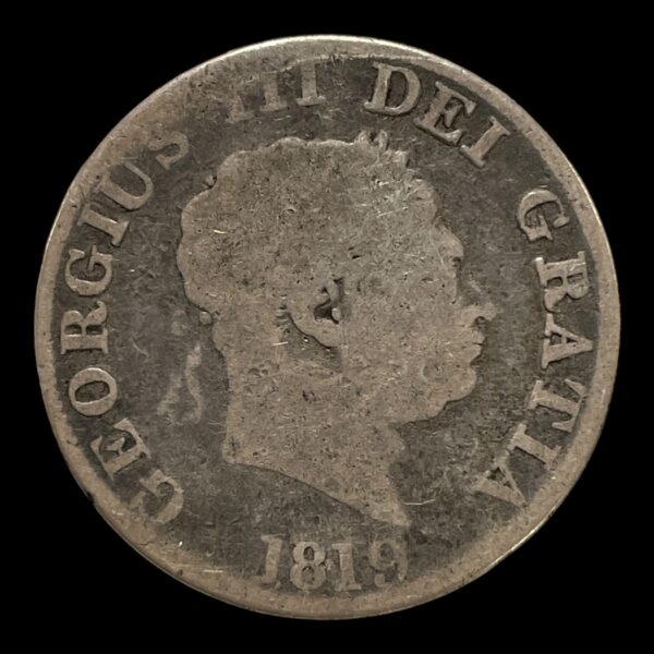 1/2 Crown 1819 England Standard cirkulationsmønter Sølv (.925) Vægt 14,14 g