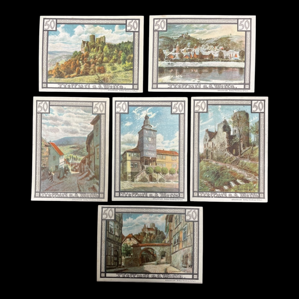 Notgeld Treffurt 1921 (preussisk provins Sachsen) Type Lokale pengesedler Størrelse 119 × 78 mm