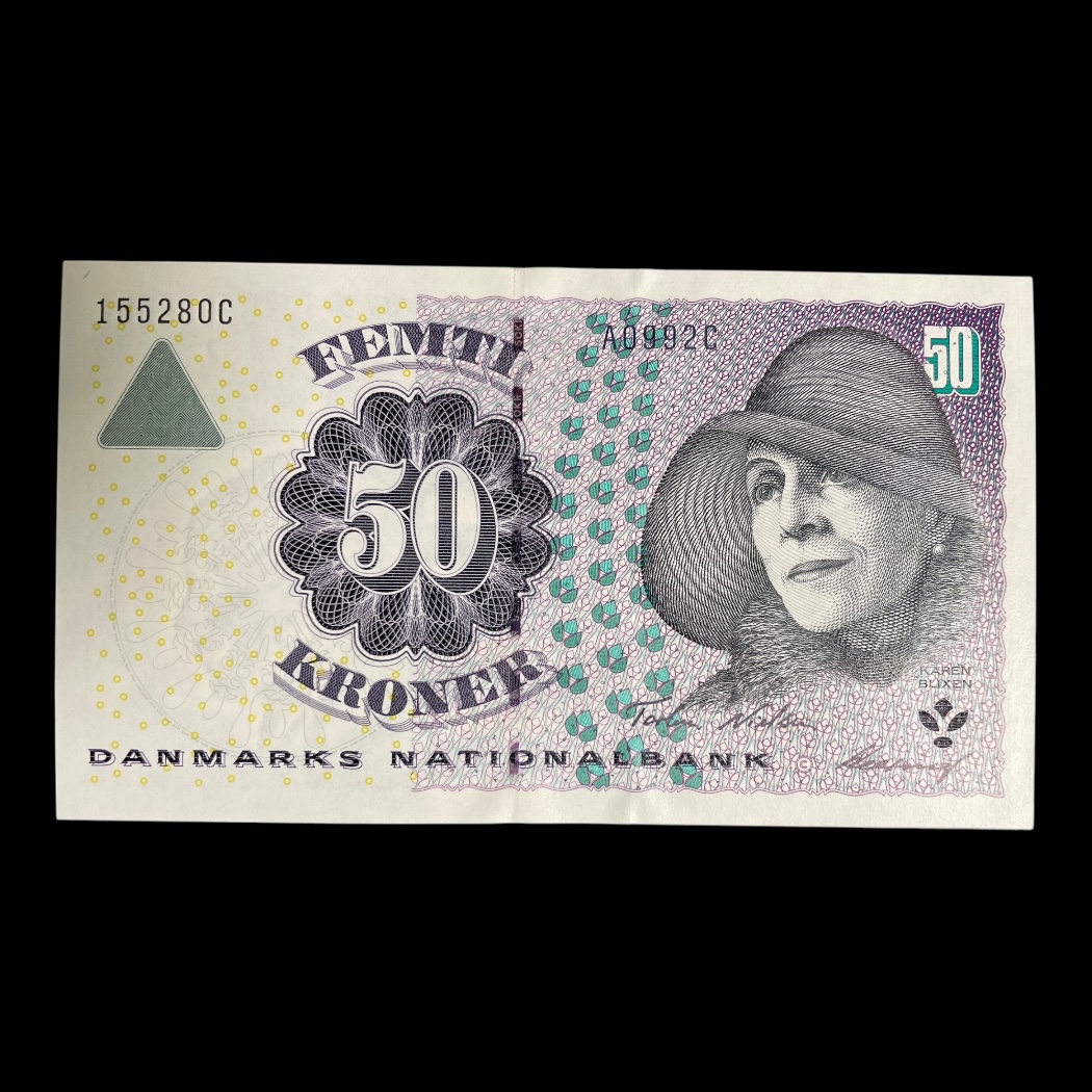 50 Kroner 1999 A0 Danmark Standard cirkulationsseddel Sieg: 146 Pick: 55 Kv: unc