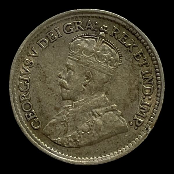 5 Cents 1920 Canada Standard cirkulationsmønter Sølv (.800) Vægt 1.167 Gram