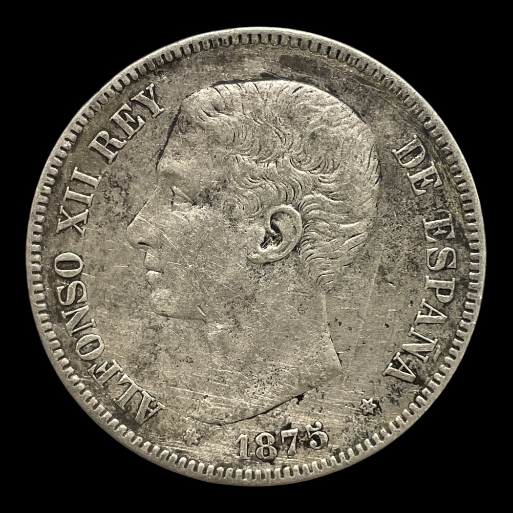 5 Pesetas 1875 Spanien