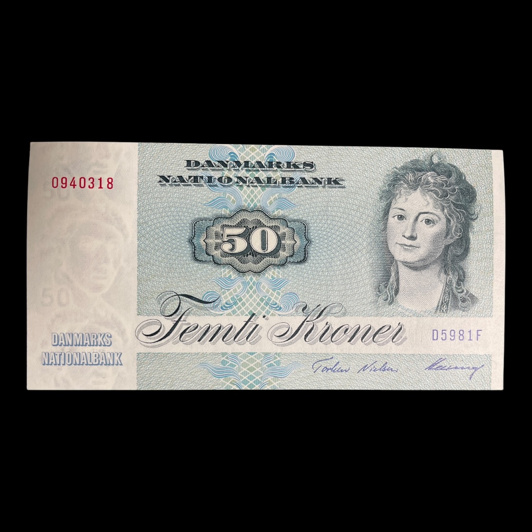 50 Kroner D5 1998 Standard Cirkulations seddel Sieg: 141 Pick: 50 Kv: Unc