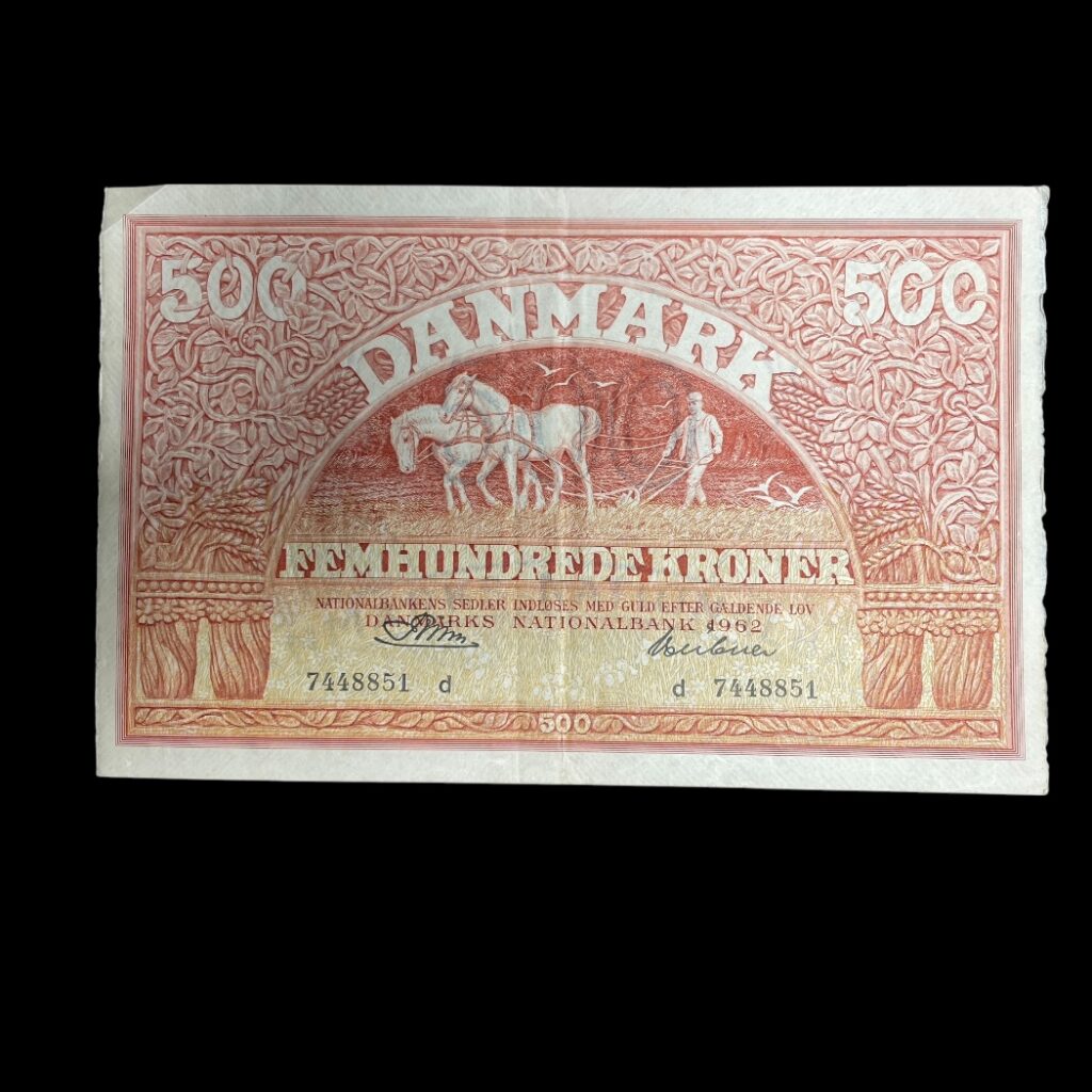 500 Kroner 1962 D "Plovmand" Sieg: 127 Pick: 41a-k Kvalitet: 1+/VF