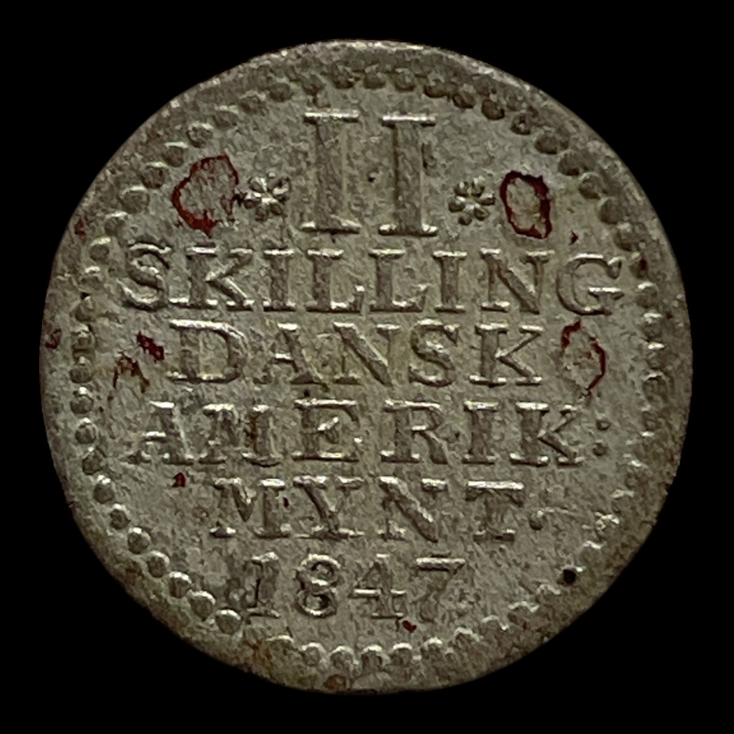 2 Skilling 1847 Dansk Vestindien