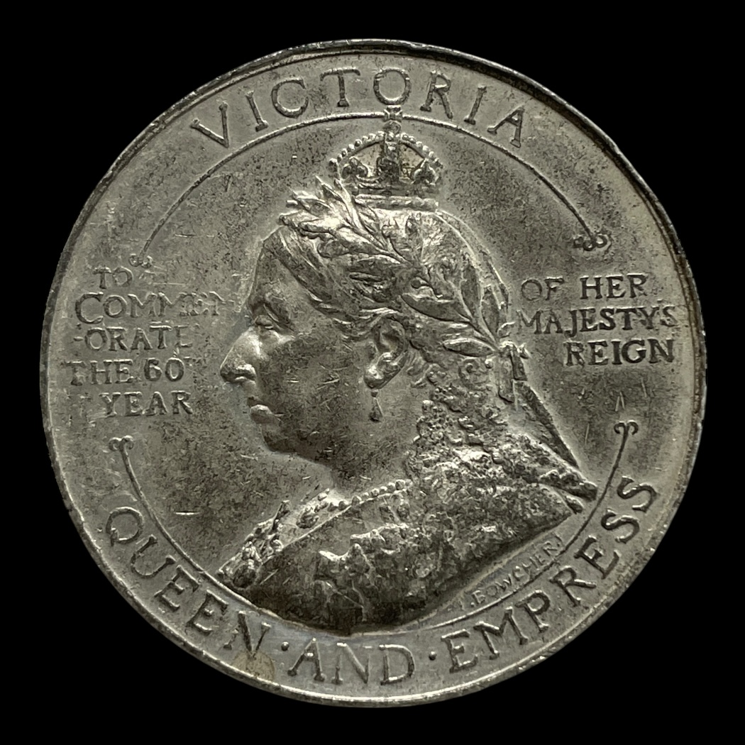 Victoria 60 Year Reign Tin Medalje år 1897 Sammensætning Tin Vægt 16 Gram Diameter 38,2 mm