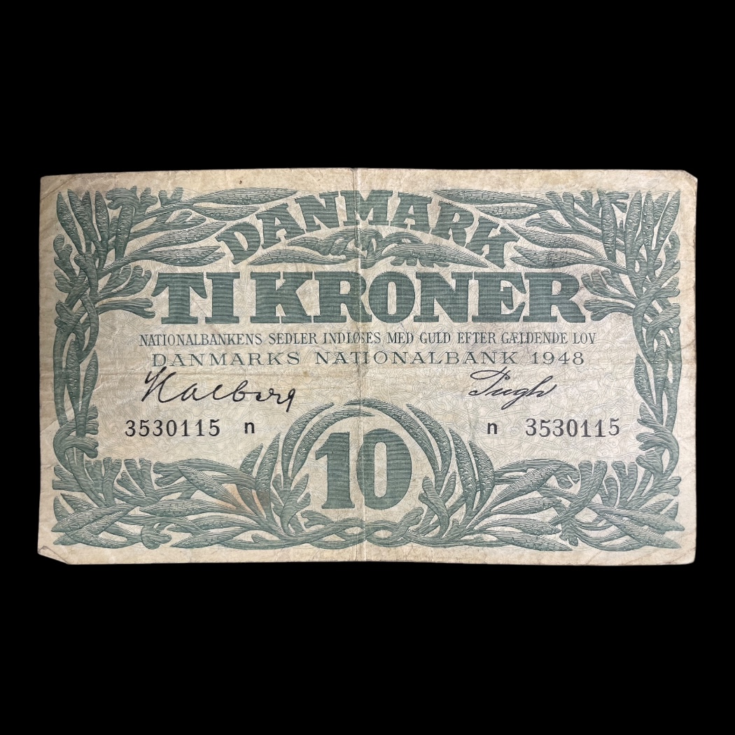 Danmark 10 kroner 1948N Sieg: 122 Pick: 131 Kv: 1