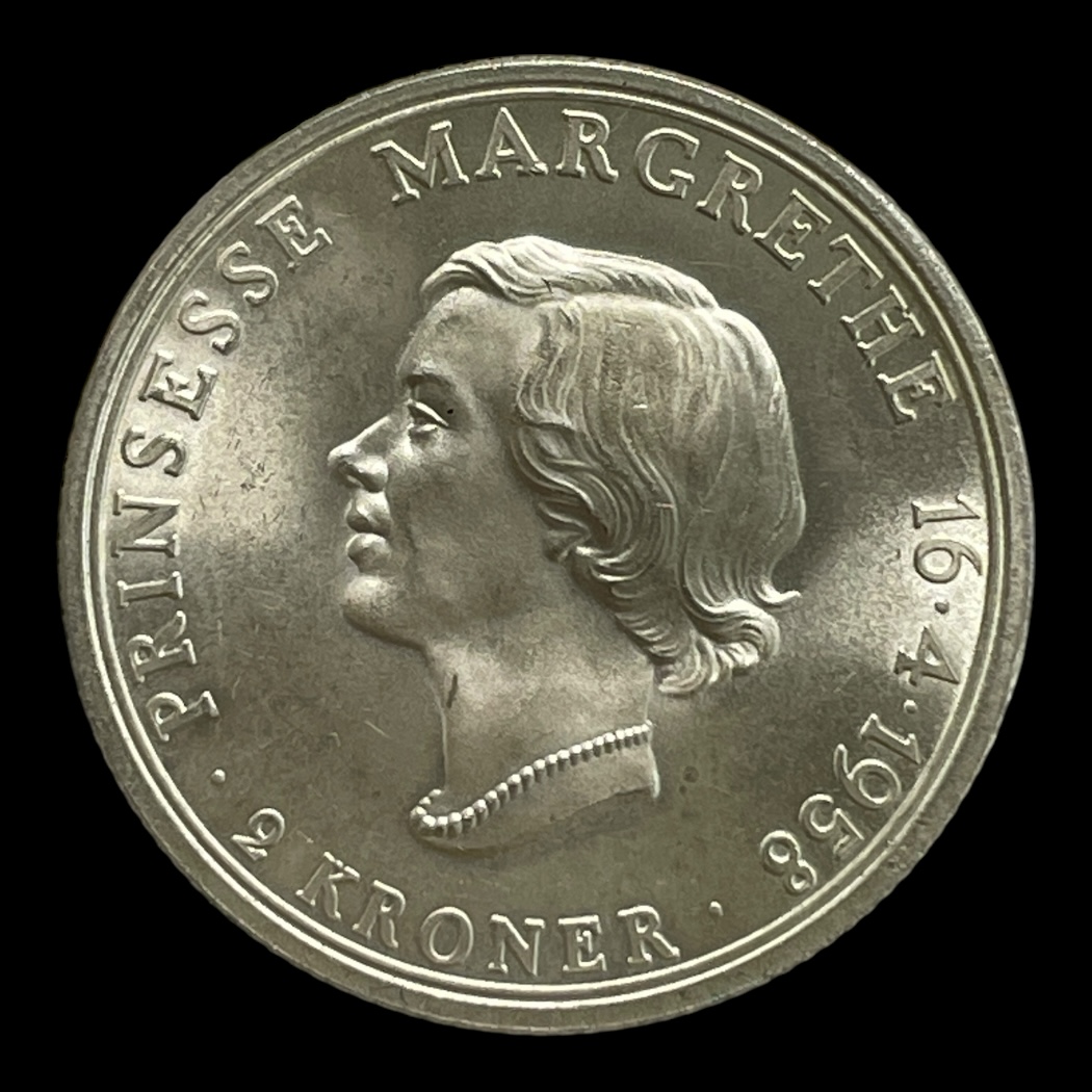 2 kr erindringsmønt 1958