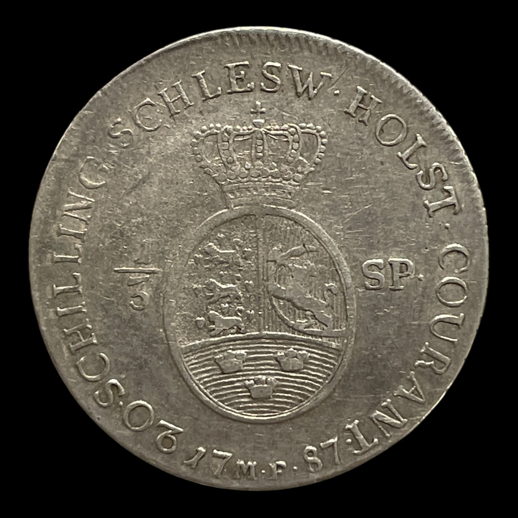 1/3 Speciedaler 1787 Slesvig Holsten Sieg 43.1 H 41a