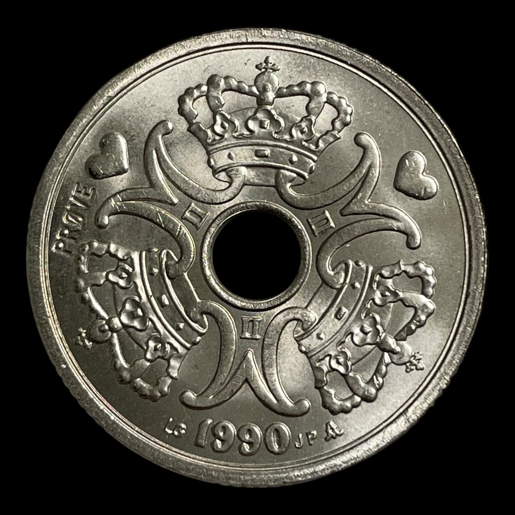 2 kr 1990 Prøvemønt