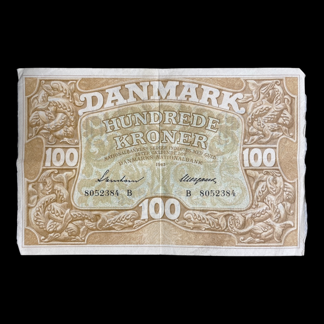 100 Kr. 1943B Danmark Sieg: 111 Pick: 33 Kv: 1+/1