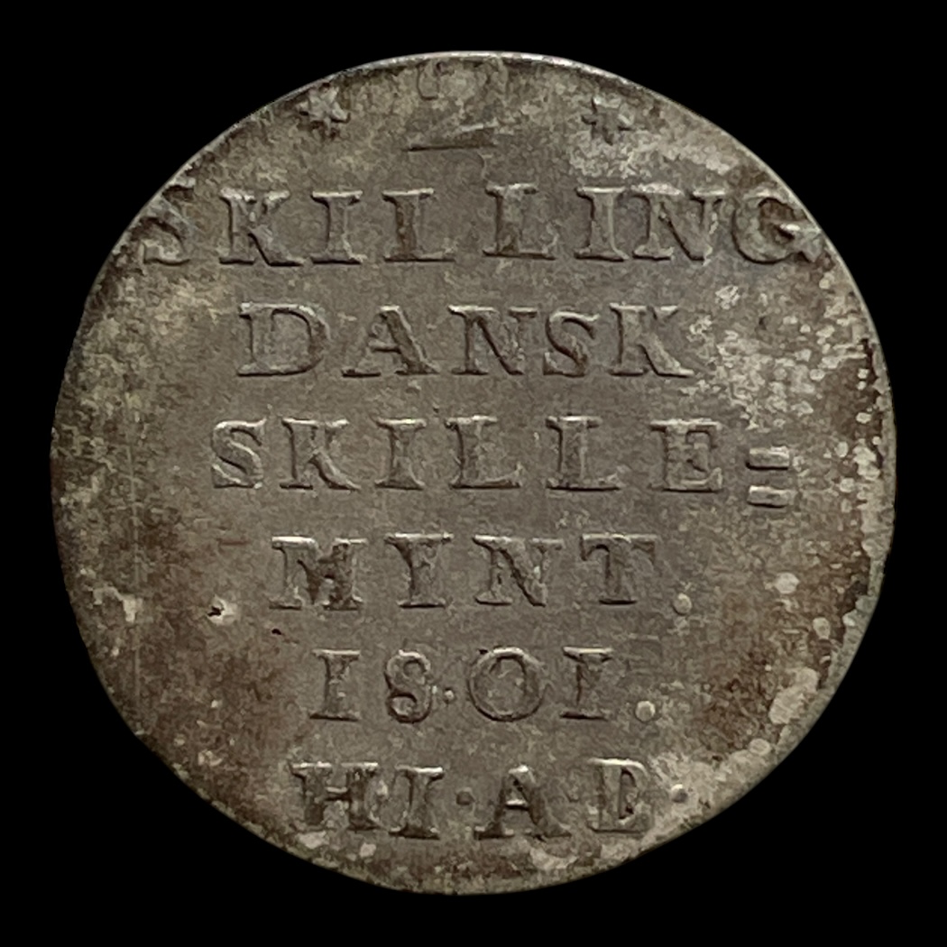 2 Skilling 1801 Danmark Christian D VII (1766-1808) Sieg 5,1 H 35a