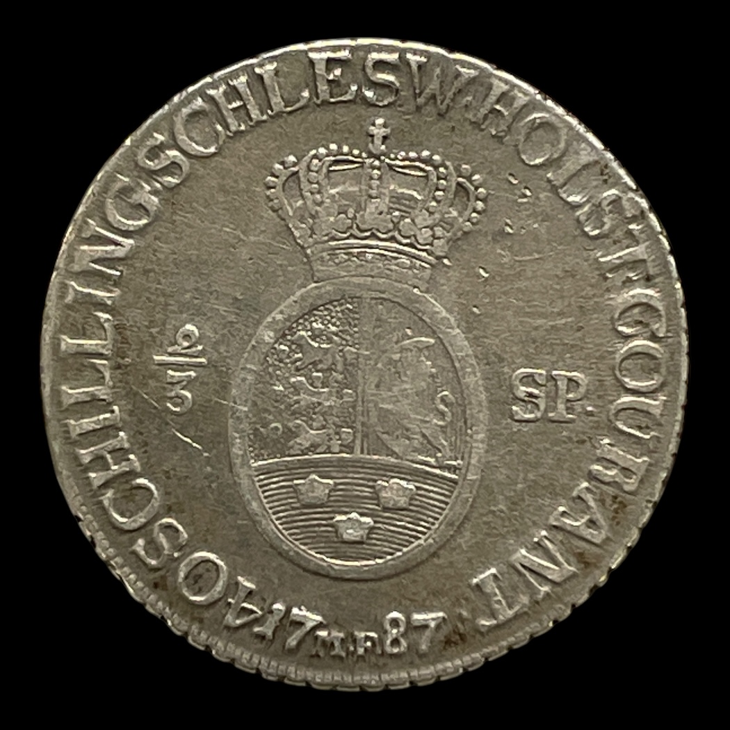 2/3 Speciedaler 1787 Slesvig Holsten Sieg 44 H 40a