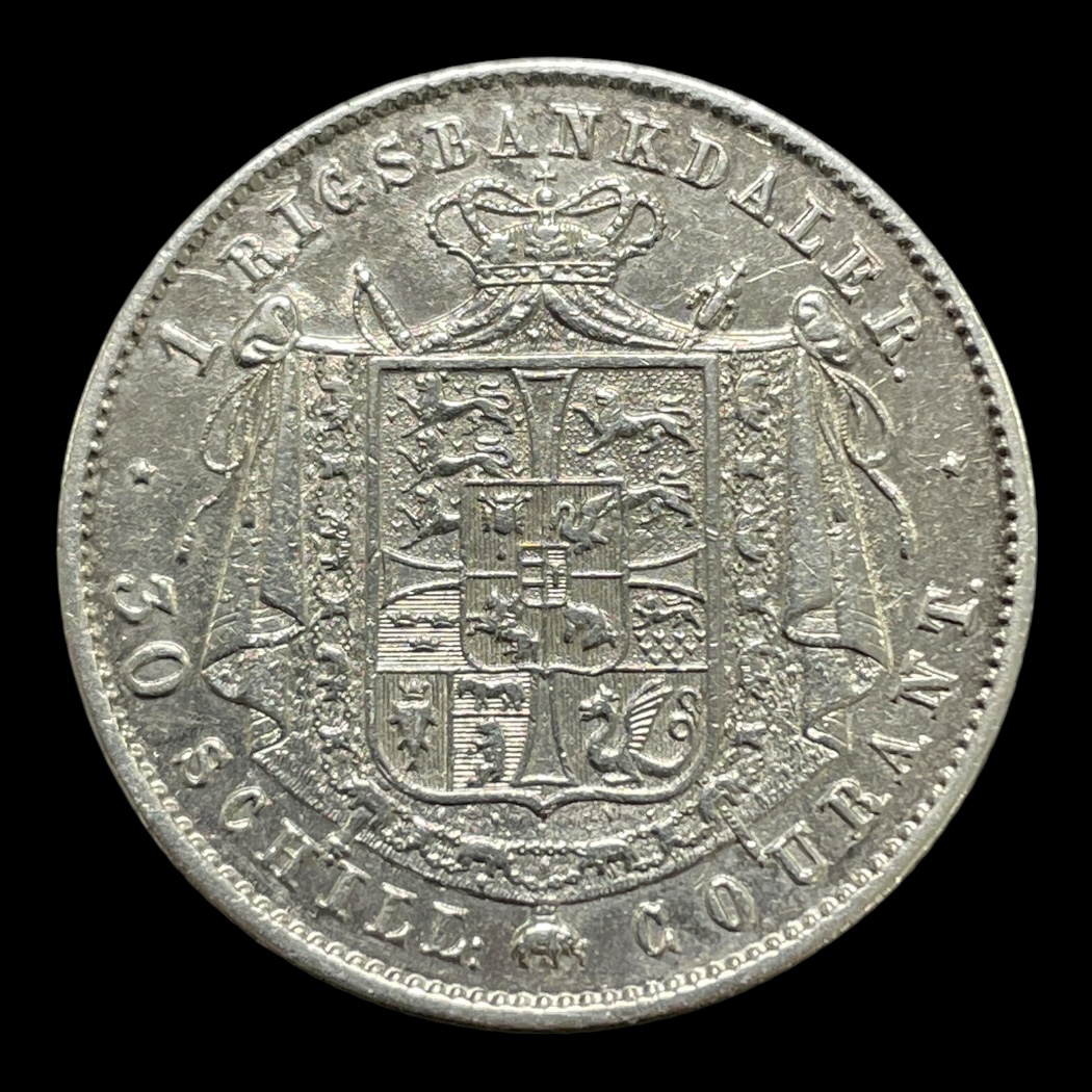 1 Rigsbankdaler 1851 Sieg 5 H 5 NB: Tidligere renset!