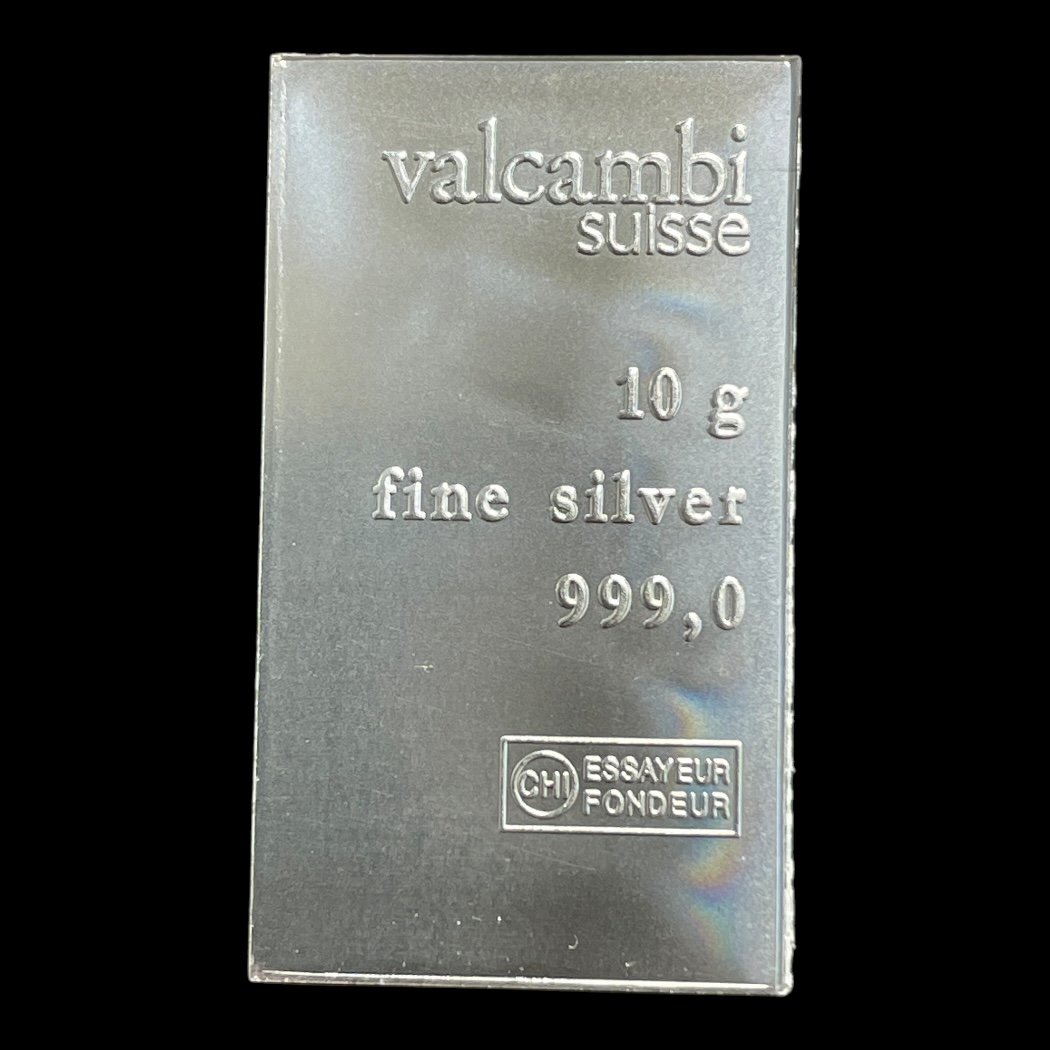 10 Grams Sølvbarre - Valcambi  Suisse