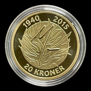 20 kr. 2015 proof- Margrethe II 75-års fødselsdag - uden æske