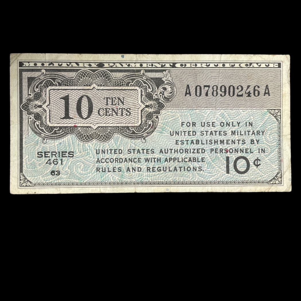 10 Cent 1946 USA Military Payment Certificate Series: 461 Pick: M2 Kv: 1