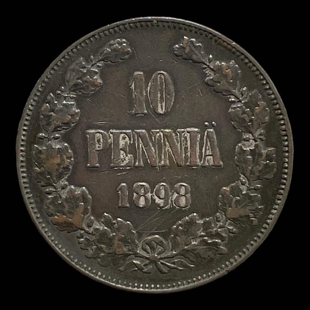 10 Pennia 1898 Finland (Sjælden)