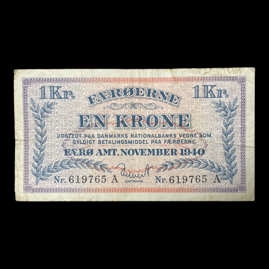 1 Krone 1940 Færøerne Sieg: 15 Pick: 9 Kv: 1