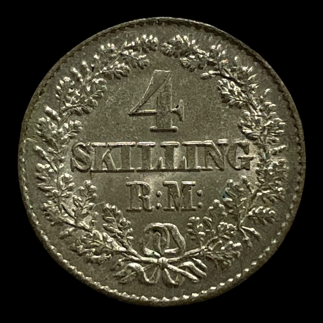 4 Skilling rigsmønt 1856