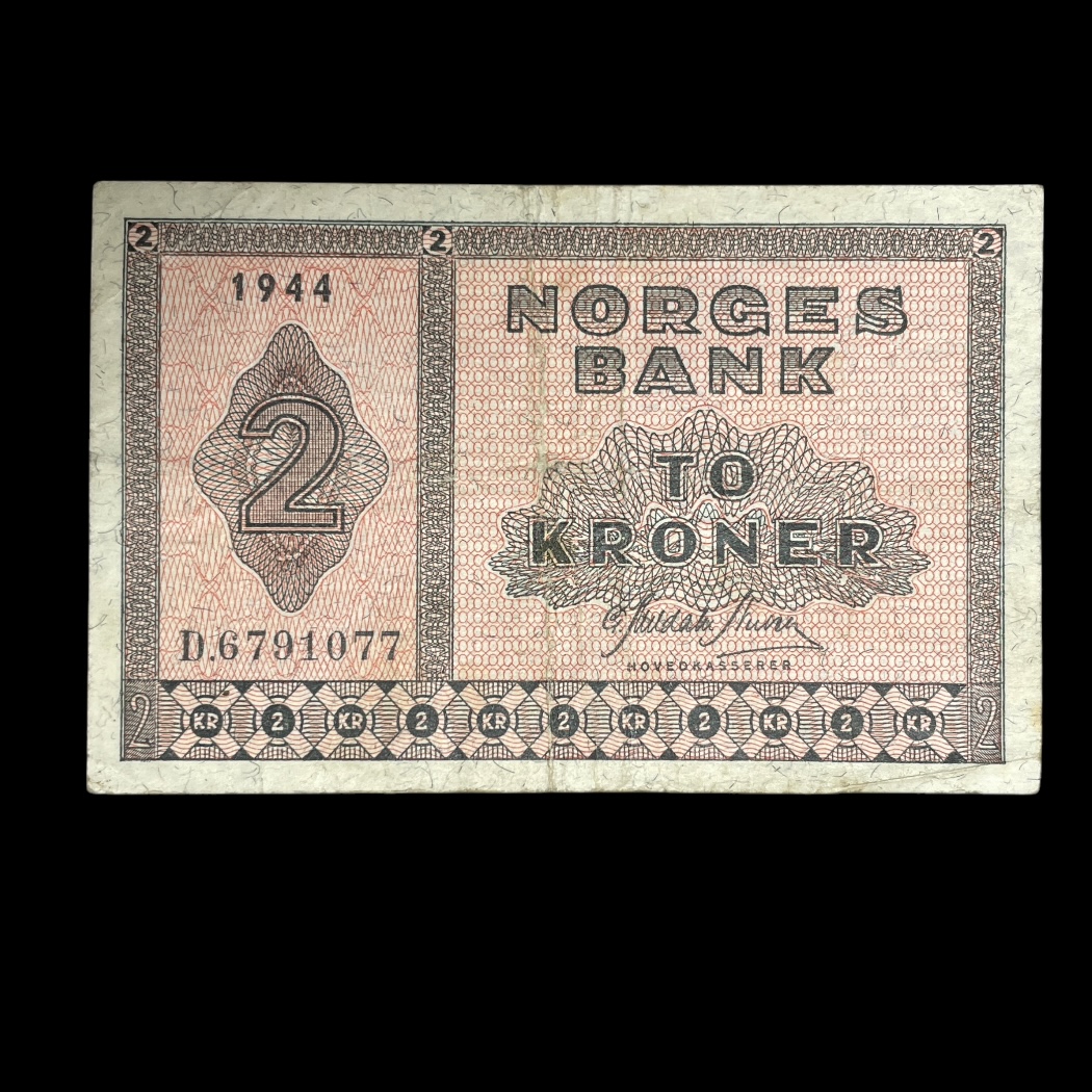 2 Kroner 1944 Norge Pick: 16 A1 Kv: 1