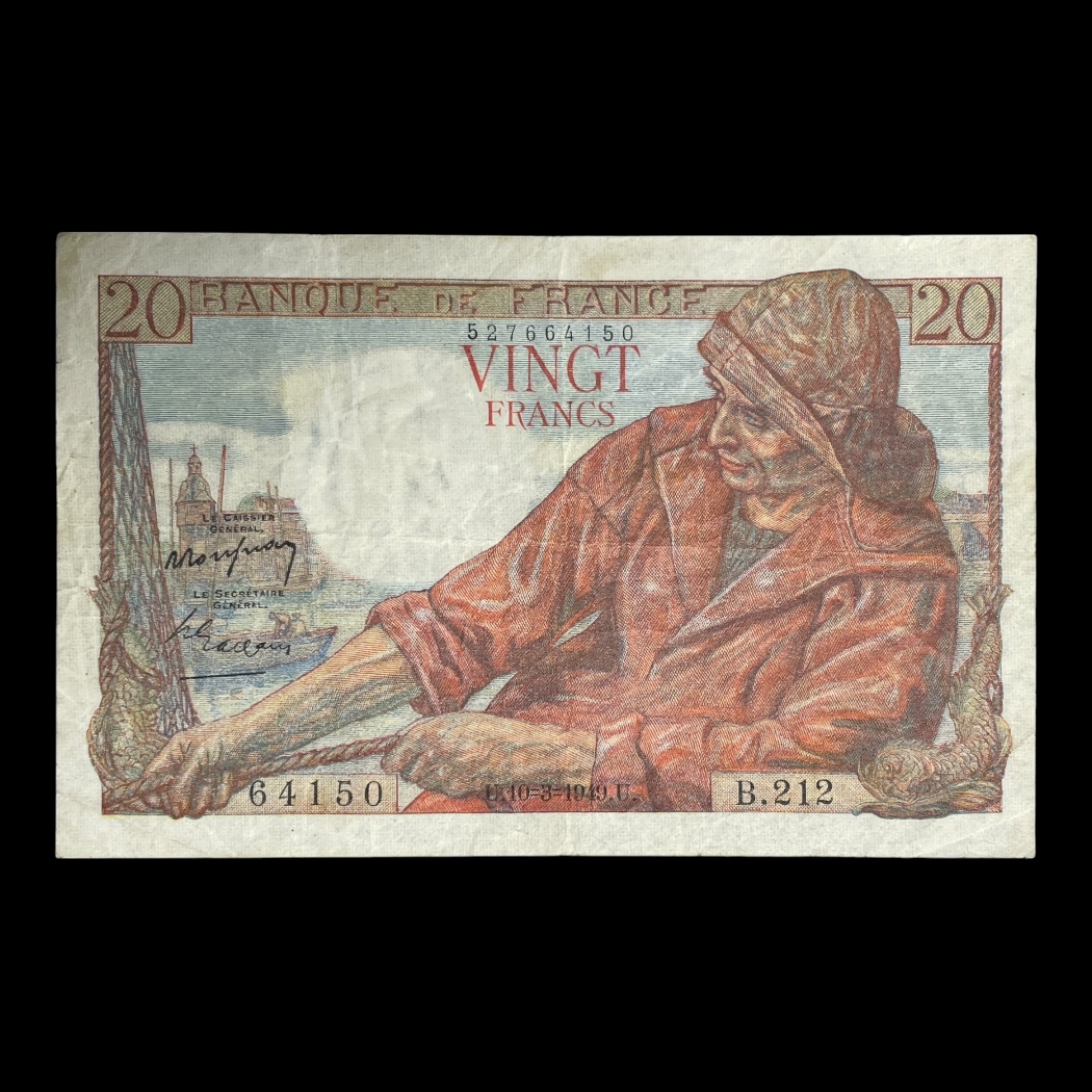 20 Francs 1949 Frankrig Pick: 100c Kv: 1