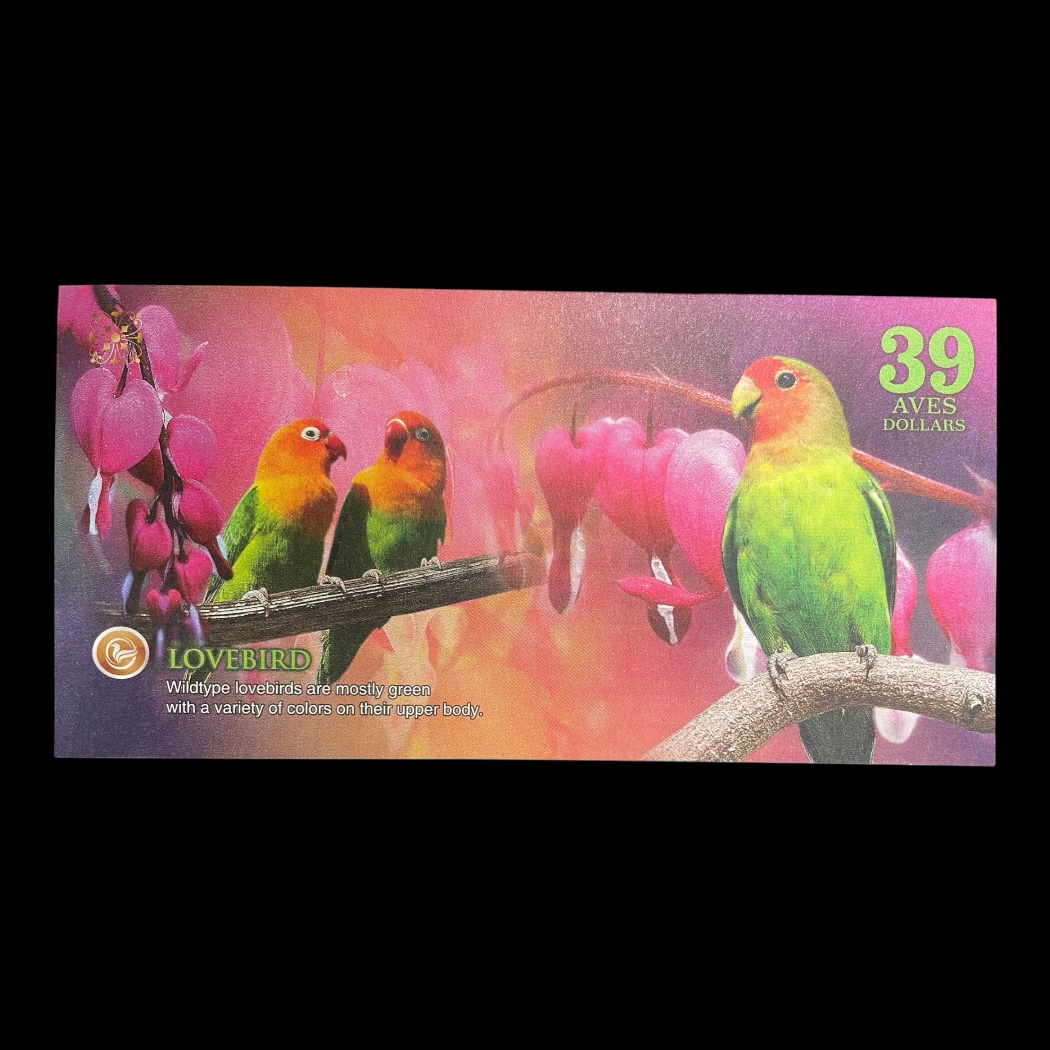 39 Aves Dollars 2018 Novelty seddel udgive til fordel for bevarelse af reservat i regnskoven