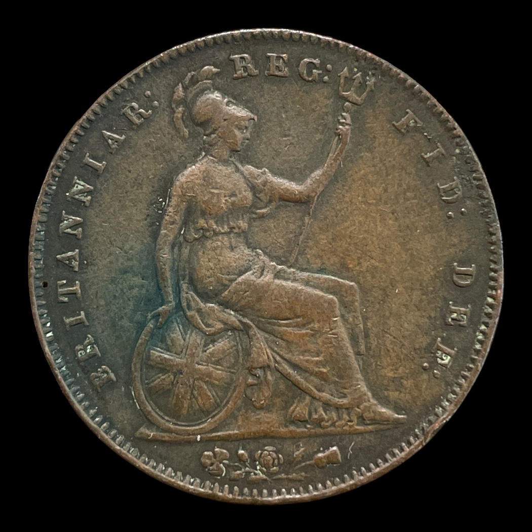 1 Penny 1855 England Standard cirkulationsmønter Sammensætning Kobber Vægt 18,9 Gram