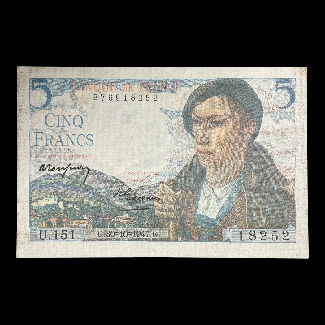 5 Francs 1947 Frankrig Pick: 98b Kv: AU (Pletter)