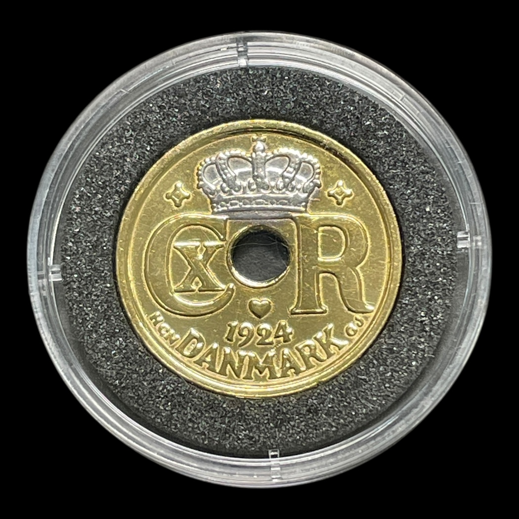 25 øre 1924 Forgyldt