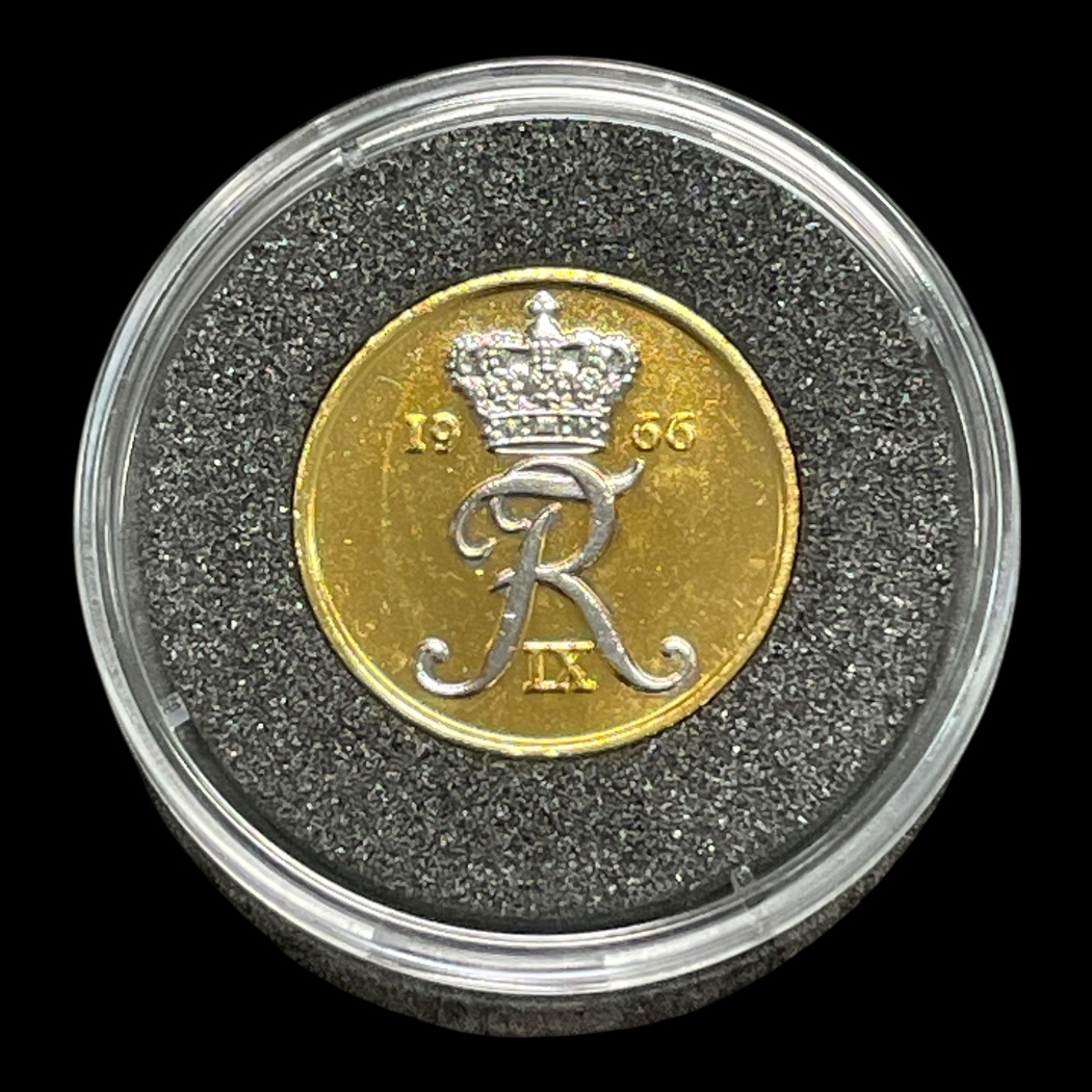 2 øre 1966 Forgyldt