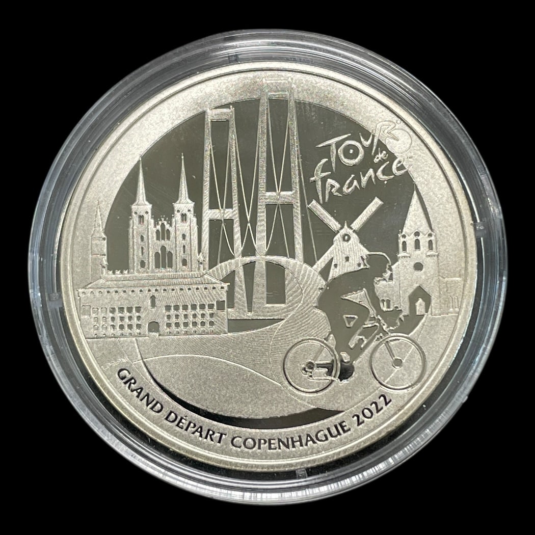 Tour de France - Afgang fra KBH Kobbernikkel Vægt 26 Gram Diameter 38,6 MM