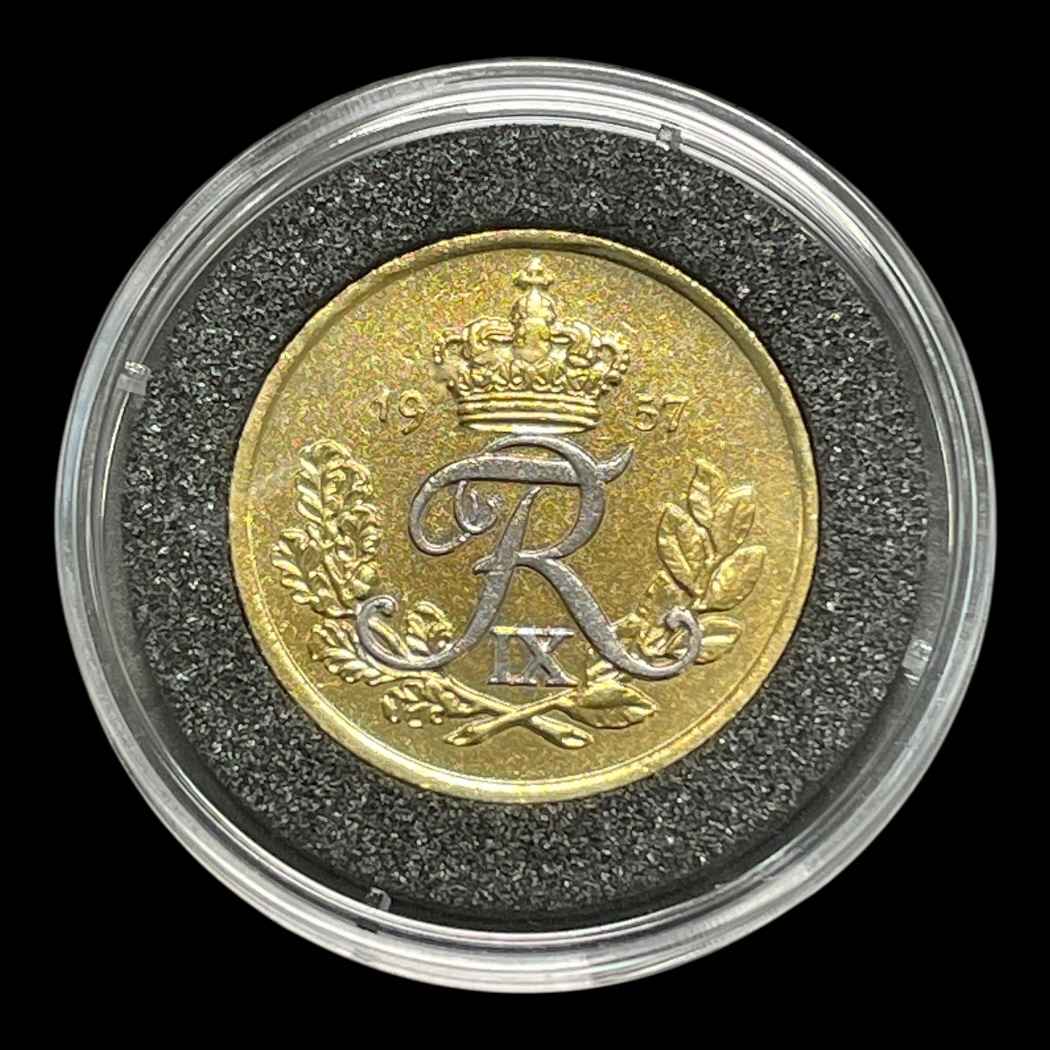 25 øre 1957 Forgyldt