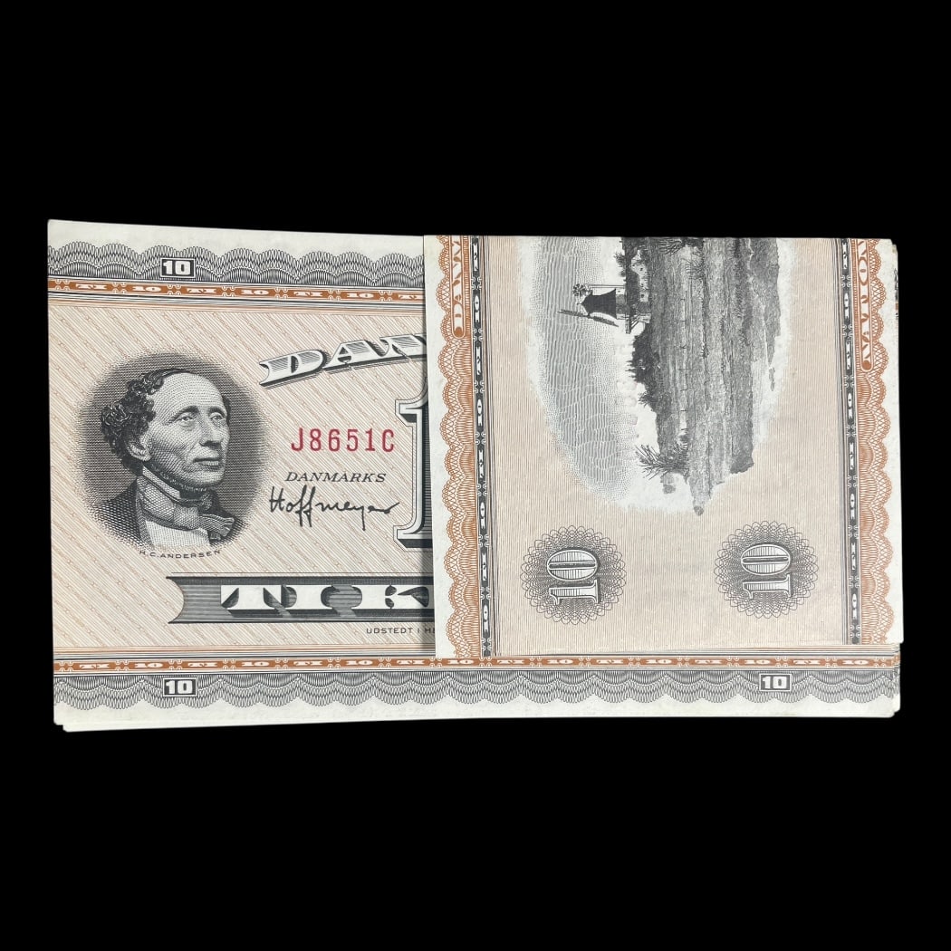 10x10 kr J8 1965 i rækkefølge