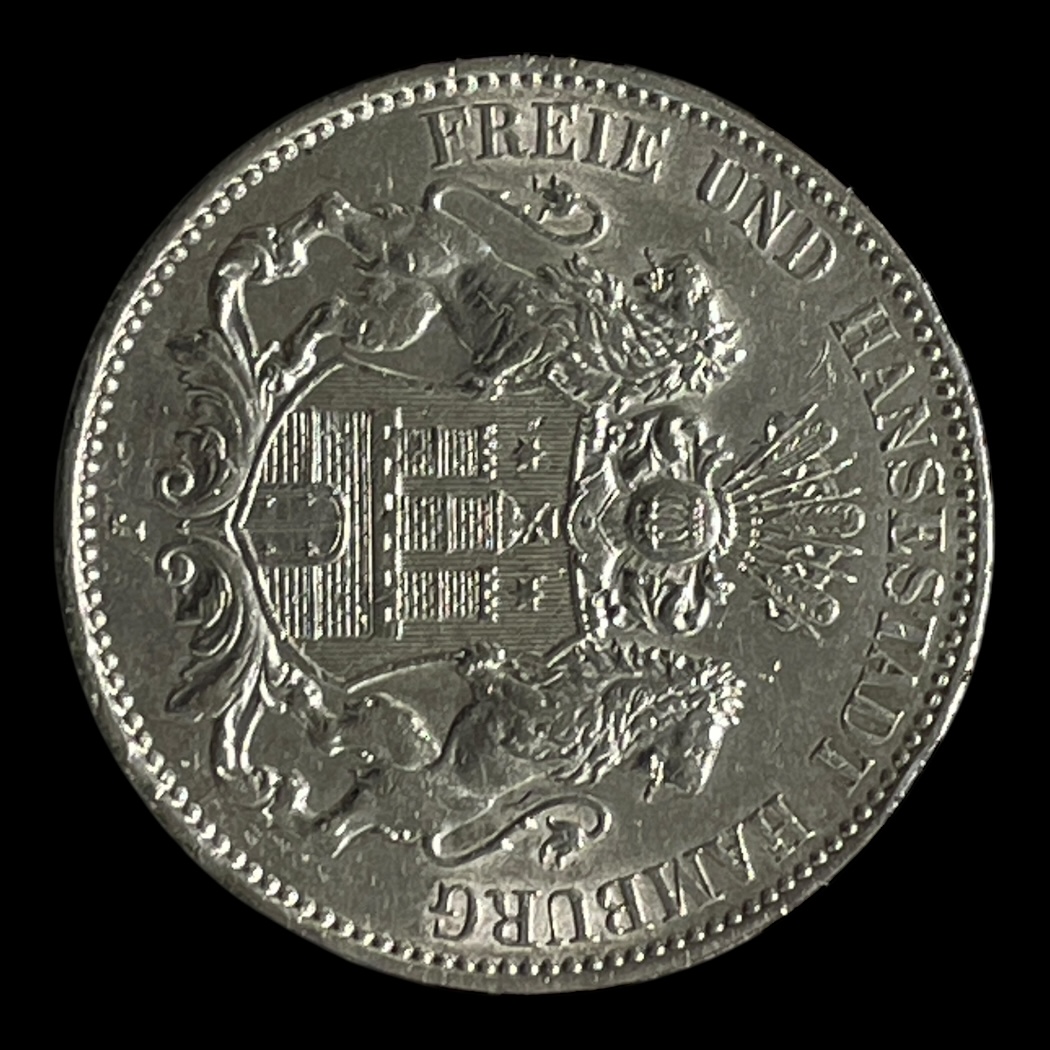 3 mark 1914 Hamburg Standard cirkulationsmønter Sammensætning sølv (.900) Vægt 16.7 Gram